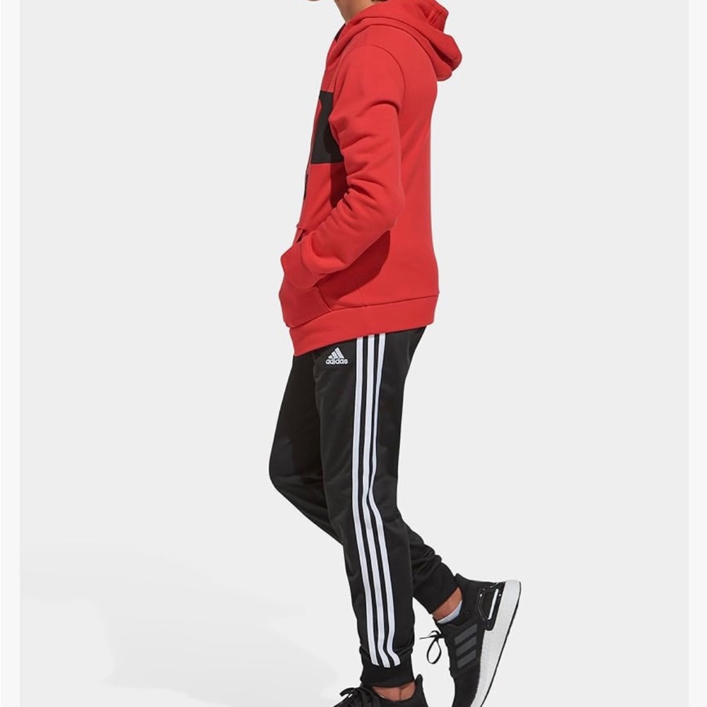 Boys / Youth Size Large 14-16 Black Adidas Tricot Jogger Pants